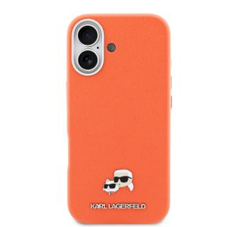 Karl Lagerfeld PU Karl and Choupette Heads Pins MagSafe Case for Apple iPhone 17 (KLHMP17S6PFKCLO)