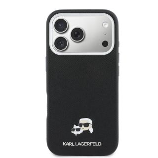 Karl Lagerfeld PU Karl and Choupette Heads Pins MagSafe Case for Apple iPhone 17 Pro Max (KLHMP17X6PFKCLK)
