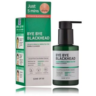 Some by Mi Bye Bye Blackhead Miracle Green Tea Tox Bubble Facial Cleanser 120 ml (8809647390244)