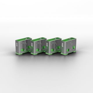 Lindy 40621 USB Type A Port Blockers 10pcs / Green (LI40461)