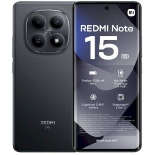 Xiaomi Redmi Note 15 5G Mobile phone 8GB / 256GB black (MZB0LWMEU)