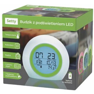 Setty JZ-212 Alarm clock with LED light green (GSM177190)