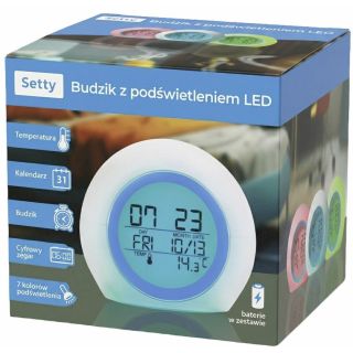 Setty JZ-212 Alarm clock with LED display blue (GSM177170)