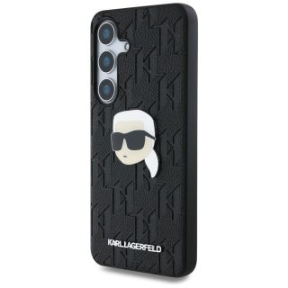 Karl Lagerfeld Leather Monogram Pin Logo Karl Head Case for Samsung Galaxy S25 Plus (KLHCS25MPGKLKIPK)