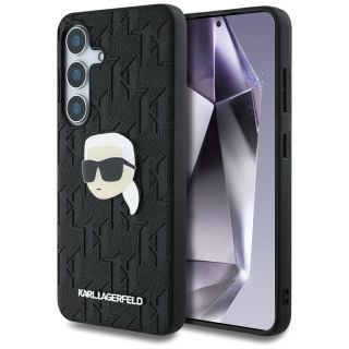 Karl Lagerfeld Leather Monogram Pin Logo Karl Head Case for Samsung Galaxy S25 (KLHCS25SPGKLKIPK)