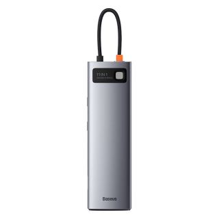 Baseus Metal Gleam Series Hub 11in1 USB-C / 3x USB 3.0 / 2x HDMI / USB-C / PD / RJ45 / microSD/SD / VGA / AUX (CAHUB-CT0G)