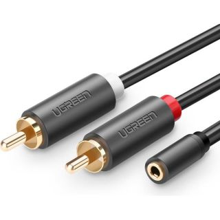 Ugreen AV102 2xRCA to 3.5mm Jack / 25cm (19699930030)