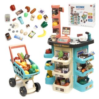 RoGer Set "Supermarket" with cash register, shopping cart and accessories (RO-6395)