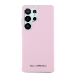 Karl Lagerfeld PU Saffiano Metal Logo and Frame Case for Samsung Galaxy S25 Ultra / pink (KLHMS25LPSAFWMCP)