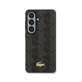 Lacoste PVC Blend Monogram Gold Logo Magnetic Case for Samsung Galaxy S26+ / brown (LCHMS26MPBSMW)