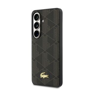 Lacoste PVC Blend Monogram Gold Logo Magnetic Case for Samsung Galaxy S26+ / brown (LCHMS26MPBSMW)