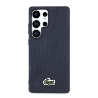 Lacoste Iconic Petit Pique Woven Logo MagSafe Case for Samsung Galaxy S25 Ultra / blue (LCHMS25LPVCV)