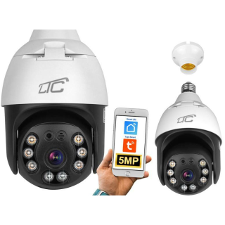 LTC LXKAM35 IP Camera E27 / IP65 / PTZ / 5Mpix / 230V (LXKAM35)