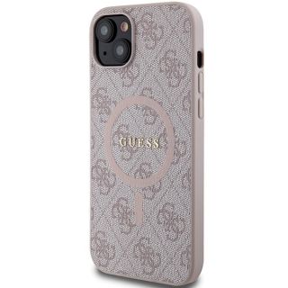 Guess 4G Collection Leather Metal Logo MagSafe for Apple iPhone 13 / 14 / 15 (GUHMP14SG4GFRP)