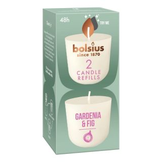 Bolsius CleanLight Candle Refills 2pcs Gardenia&Fig (37030503)