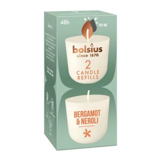 Bolsius CleanLight Candle Refills 2pcs Bergamot&Neroli (37030512)