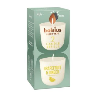 Bolsius CleanLight Candle Refills 2pcs Grapefruit&Ginger (37030586)