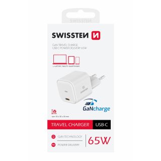 Swissten GaN Travel Charger USB-C 65W (22037020)