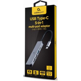 Gembird USB Type-C 5in1 Dock station (A-CM-COMBO5-03)