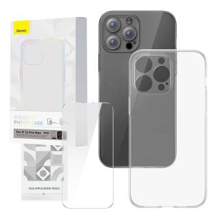 Baseus Corning Transparent Case and Tempered Glass Set for iPhone 12 Pro Max / transparent (P60112200201-02)