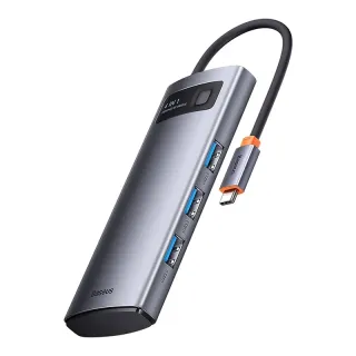Baseus Metal Gleam Series 4in1 Hub USB-C to 4x USB 3.0 / gray (WKWG070013)