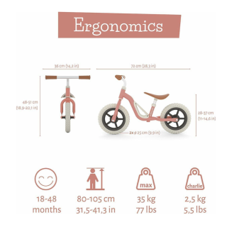 Chillafish Charlie Flamingo 10" Balance bike (CPCH01FLA)