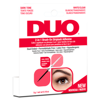 Ardell DUO 2-in-1 Brush-On Striplash Adhesive White / Clear 5 g (73930656968)