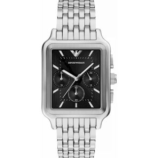 Emporio Armani Diego Chronograph Watch AR11751 Silver Black 38mm (AR11751)