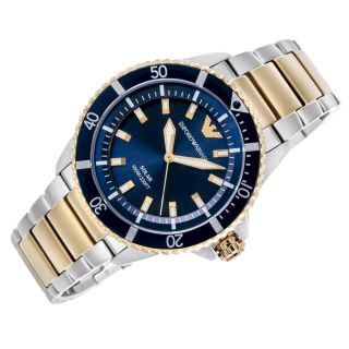 Emporio Armani World Explorer Solar Chronograph AR11738 Silver Blue 42mm (AR11738)