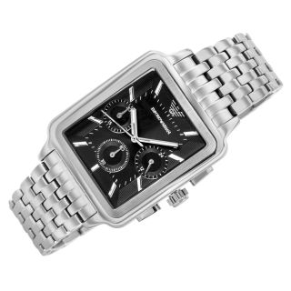 Emporio Armani Diego Chronograph Watch AR11751 Silver Black 38mm (AR11751)