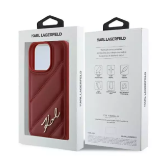 Karl Lagerfeld Quilted Signature Back Case for Apple iPhone 16 Pro Max (KLHCP16XPQDSMGR)