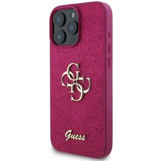Guess Glitter Script Big 4G Back Case for Apple iPhone 16 Pro (GUHCP16LHG4SGU)
