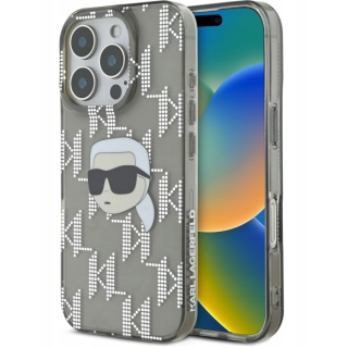Karl Lagerfeld IML Karl Head Electroplated Back Case for Apple iPhone 16 Pro Max (KLHCP16XHKLPKHK)
