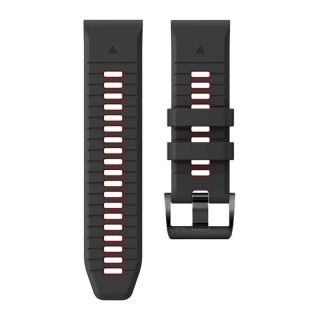 Tech-Protect IconBand Pro Watch Strap for Garmin fenix 3/5X/3HR/5X Plus/6X/6X Pro/7X / black/red (9319456605082)