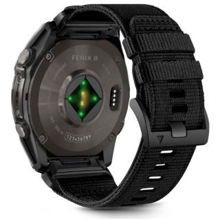 Tech-Protect Nylon Classic Watch Strap for Garmin Fenix 5X/5X Plus/6X/6X Pro/7X/8 51mm / black (5906302376735)