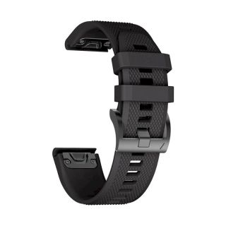 Tech-Protect Smooth Watch Strap for Garmin Fenix 3/5X/3HR/5X Plus/6X/6X Pro / black (5906735412598)