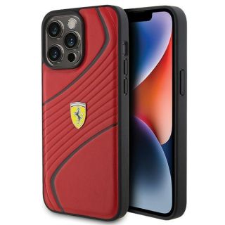 Ferrari Twist Metal Logo Back Case for Apple iPhone 15 Pro Max (FEHCP15XPTWR)