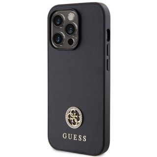 Guess Strass Metal Logo Back Case for Apple iPhone 15 Pro (GUHCP15LPS4DGPK)