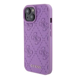 Guess Leather 4G Stamped Back Case for Apple iPhone 15 (GUHCP15SP4EPMU)