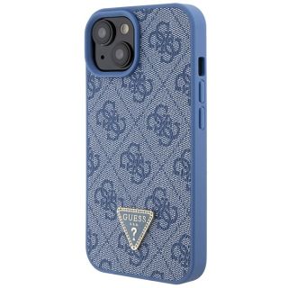 Guess PU Leather 4G Triangle Strass Case for iPhone 15 (GUHCP15SP4TDPB)