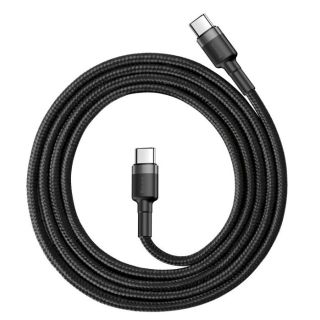 Baseus Cafule Cable USB-C 60W 1m / Gray/Black (CATKLF-GG1)