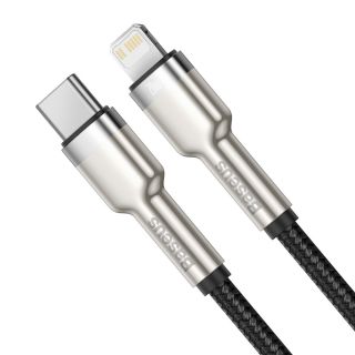 Baseus Cafule Metal Series Data Cable USB-C to Lightning 20W 2m / Black (CATLJK-B01)