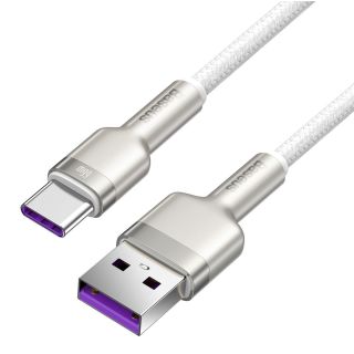 Baseus Cafule Metal Series Data Cable USB-A to USB-C 66W 1m / White (CAKF000102)