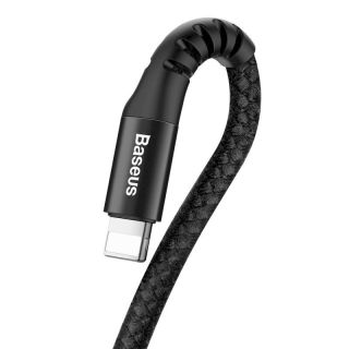 Baseus Spring-loaded cable Lightning 1m 2A / black (CALSR-01)