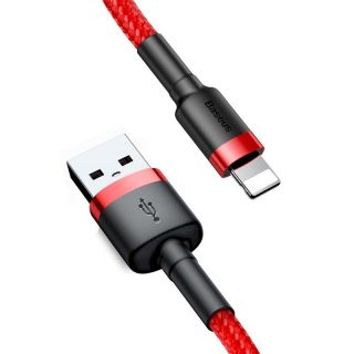Baseus Cafule USB Lightning Charging Cable 2.4A 1m / black/red (CALKLF-B09)