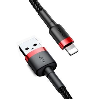 Baseus Cafule USB Lightning Cable 1.5A 2m / black/red (CALKLF-C19)