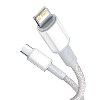 Baseus High Density Braided Series Fast Charging Data Cable USB-C - Lightning 20W 1m / white (CATLGD-02)