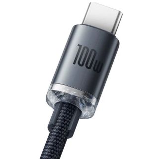 Baseus CAJY000401 Crystal Shine Series Data Cable USB - USB-C 100W 1.2m / black (CAJY000401)