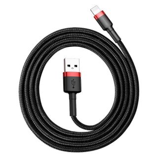 Baseus Cafule USB Lightning Cable 1.5A 2m / black/red (CALKLF-C19)