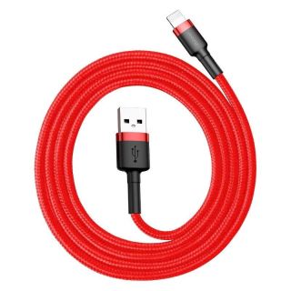 Baseus Cafule USB Lightning Charging Cable 2.4A 1m / black/red (CALKLF-B09)